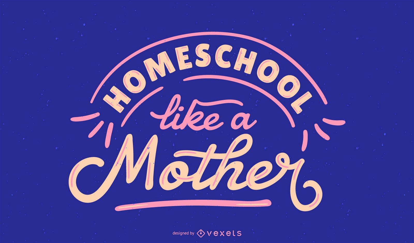 Homeschool Mutter Schriftzug Design