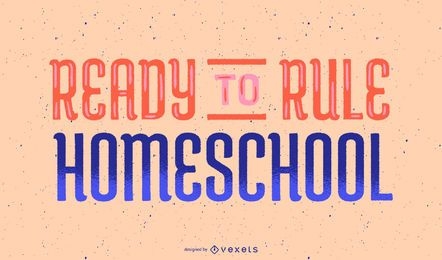 Rule homeschool lettering design