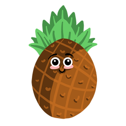Ananas piña plana Diseño PNG