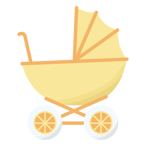 Baby carriage wheel flat