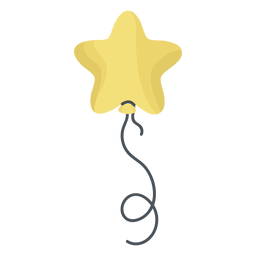 Ballonsternschnur flach PNG-Design