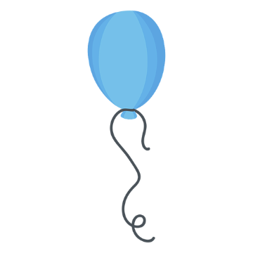 Balloon String Flat Decoration PNG & SVG Design For T-Shirts