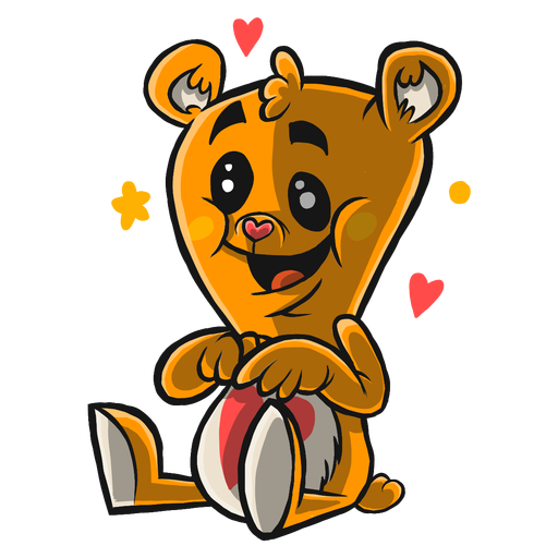 Oso de peluche lindo dibujo Diseño PNG