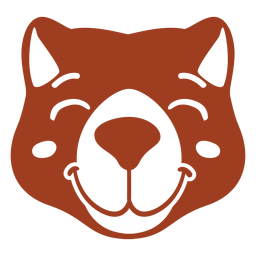 Castor cabeza alegre hocico plano Diseño PNG