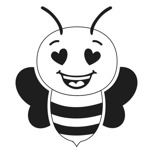 Biene verliebt Mündungskopfschlag PNG-Design