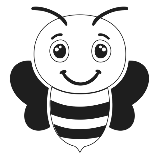 Balada alegre de abelha no focinho Desenho PNG