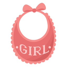 Bib girl flat PNG Design