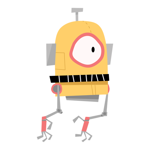Boceto de ojo de robot de caja Diseño PNG