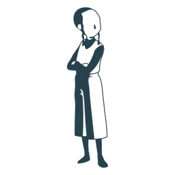 Junge jüdische Haltung detaillierte Silhouette PNG-Design