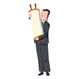 Menino judeu rolo rolo plano Desenho PNG