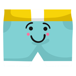 Briefs shorts smile flat PNG Design