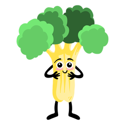 Folha de brócolis plana Desenho PNG
