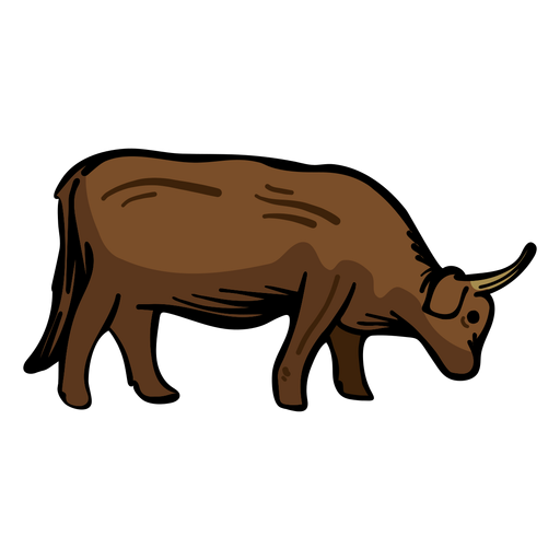 Bull cow flat PNG Design