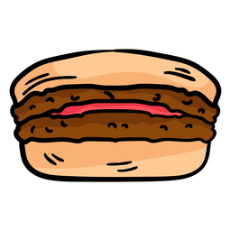 Sanduíche de hambúrguer skech Desenho PNG