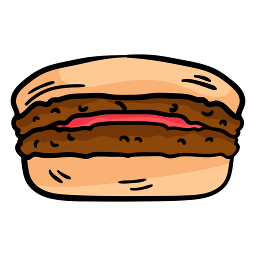 Burger sandwich skech PNG Design