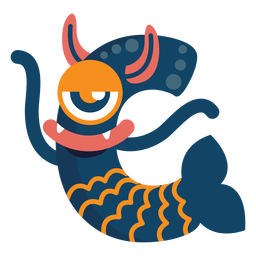 C c Brief Monster flach PNG-Design