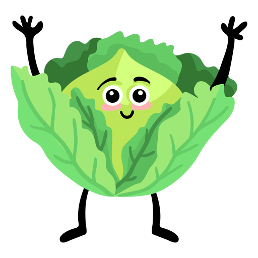 Cabbage leaf flat PNG Design