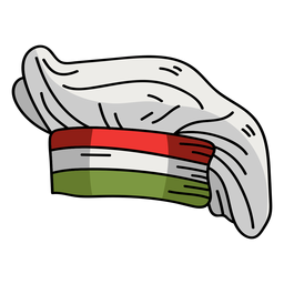 Gorro sombrero toque plano Diseño PNG