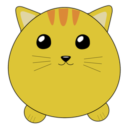 Katze niedlich geschwollene Schnauze flach PNG-Design