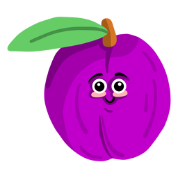 Ameixa de cereja plana Desenho PNG