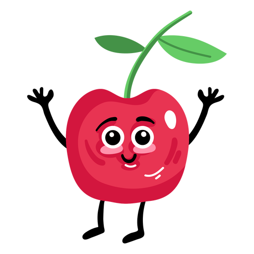 Cherry sweet cherry flat PNG Design