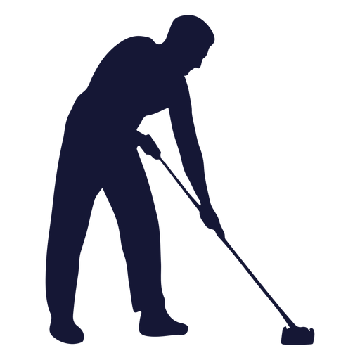 Cleaner mop silhouette