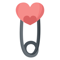 Prenda o pino com coração plano Desenho PNG