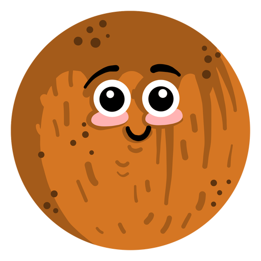 Coconut coco flat PNG Design
