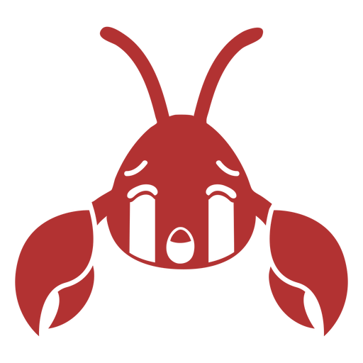 Crawfish Sad Head Muzzle Flat Transparent Png Svg Vector File