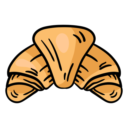 Croissant bagel sketch PNG Design