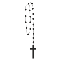 Cross bead silhouette PNG Design