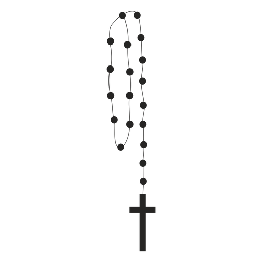 Cross bead silhouette PNG Design