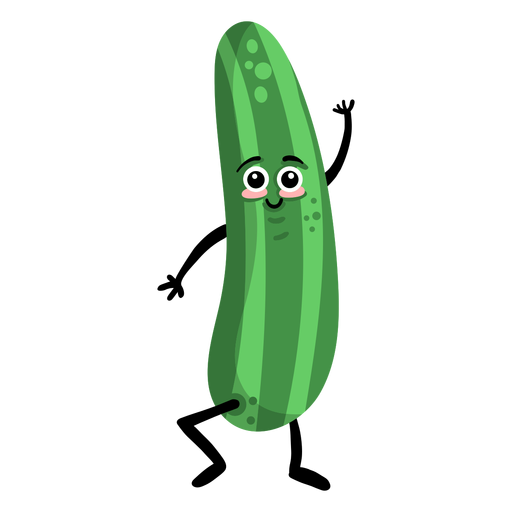 Cucumber cuke flat PNG Design