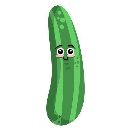Cuke cucumber flat PNG Design