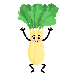 Daikon rábano chino rábano japonés plano Diseño PNG