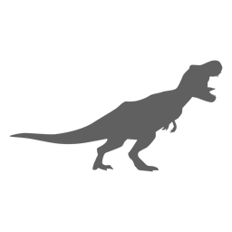 Silhueta da cauda do tiranossauro com mandíbulas de dinossauro Desenho PNG