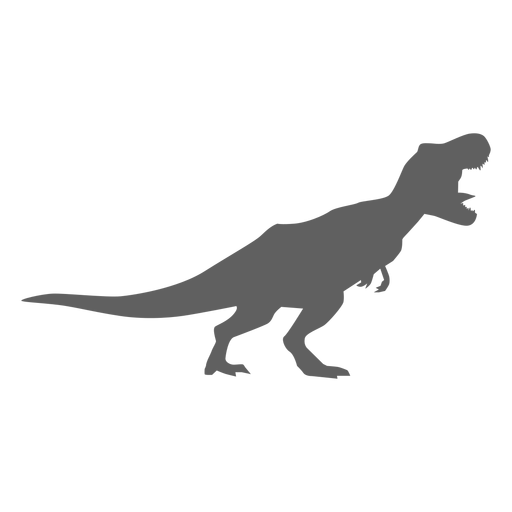 Silhueta da cauda do tiranossauro com mand?bulas de dinossauro Desenho PNG