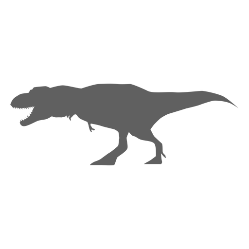 Dinosaur tyrannosaur jaws tail silhouette PNG Design