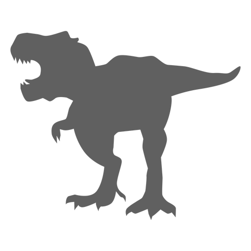 Dinosaur tyrannosaur tail jaws silhouette PNG Design
