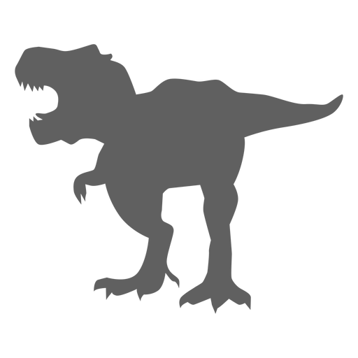 Silhueta de mandíbulas de cauda de dinossauro tiranossauro Desenho PNG