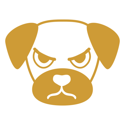 Dog angry head muzzle flat PNG Design