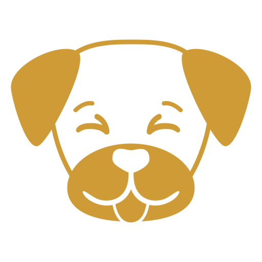 Hund glücklich Kopf Schnauze flach PNG-Design