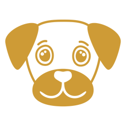 Dog joyful head muzzle flat PNG Design
