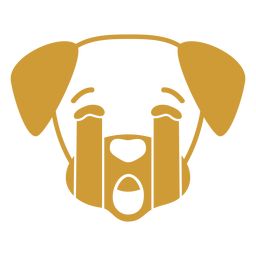Perro cabeza triste hocico plano Diseño PNG