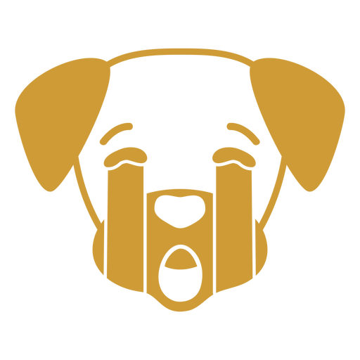 Dog sad head muzzle flat PNG Design