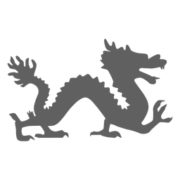 Silhueta de cauda de mandíbulas com escamas de dragão Desenho PNG