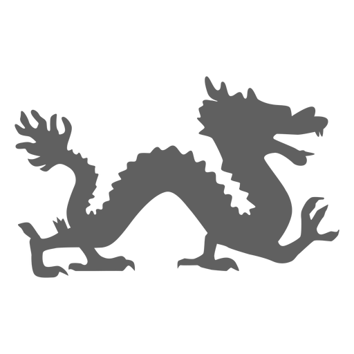 Dragon scale jaws tail silhouette Transparent PNG & SVG vector file