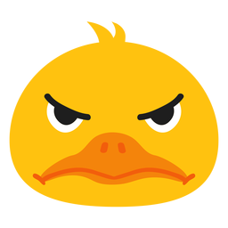 Duck angry muzzle head flat PNG Design