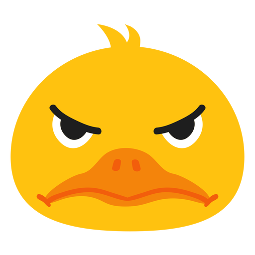 Duck angry muzzle head flat - Transparent PNG & SVG vector file