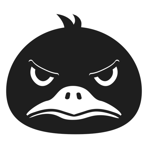 Duck angry muzzle head stroke PNG Design